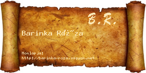 Barinka Róza névjegykártya