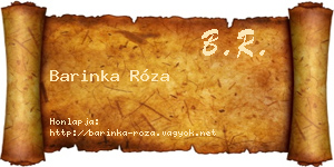 Barinka Róza névjegykártya