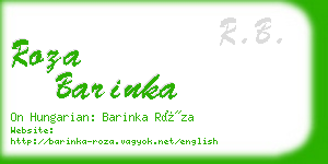 roza barinka business card